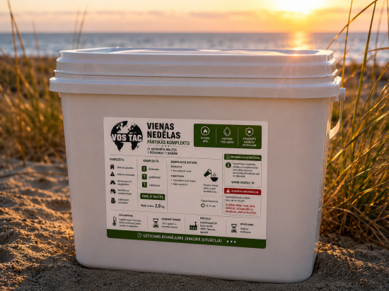 VOS TAC – 7 dienu lauka pārtikas komplekts spainī (21 maltīte) 2.8kg